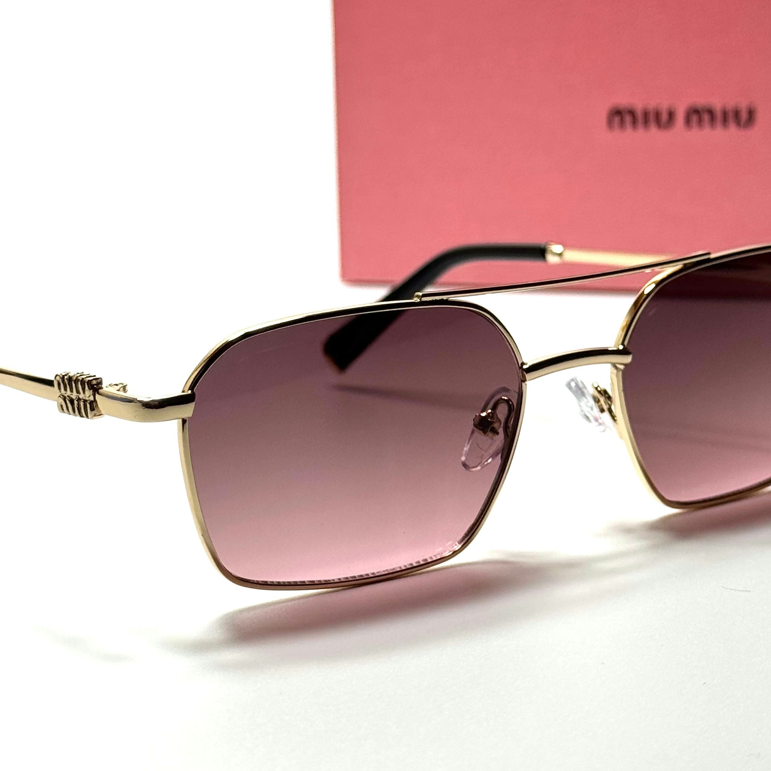 Miu Miu Rectangular SMU52Z Gold Pink Gradient women's sunglasses Lebanon - ChronoVault - view 3