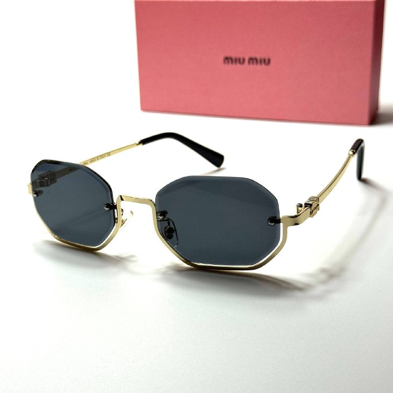 Miu Miu Rimless Octagonal SMU71Z Gold Black women's sunglasses Lebanon - ChronoVault