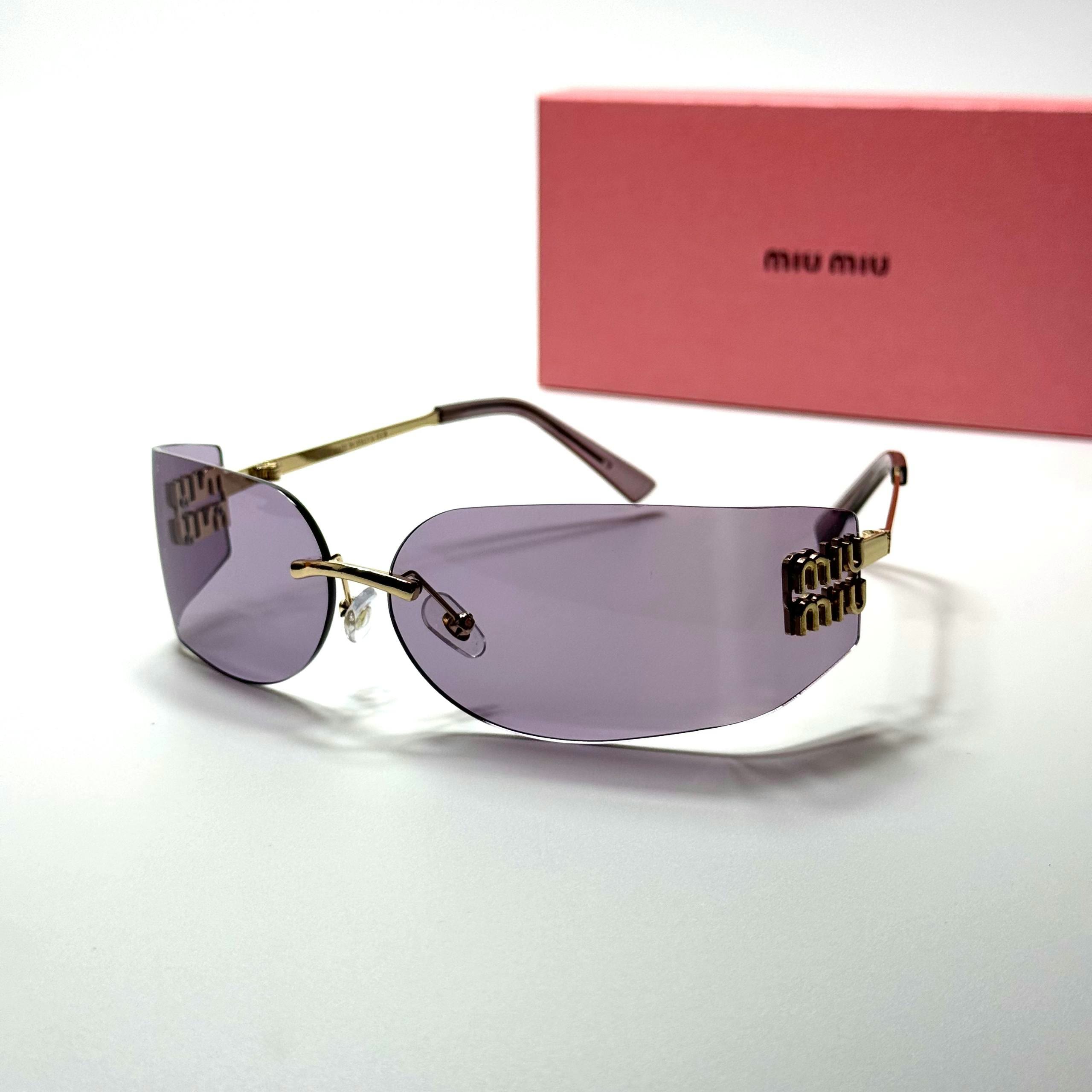 Miu Miu Shield SMU69Z Gold Violet women's sunglasses Lebanon - ChronoVault