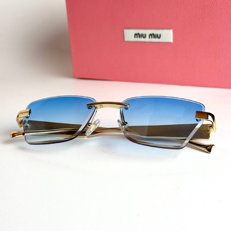 Miu Miu SMU11Z Gold Blue Sunglasses Lebanon - ChronoVault - view 4