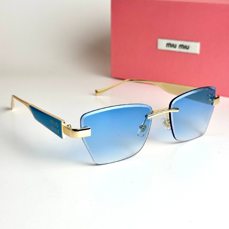 Miu Miu SMU11Z Gold Blue Sunglasses Lebanon - ChronoVault - view 5