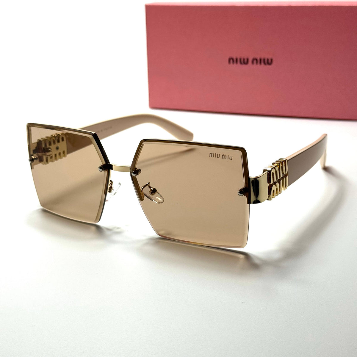 Miu Miu Square SMU67Z Gold Champagne women's sunglasses Lebanon - ChronoVault