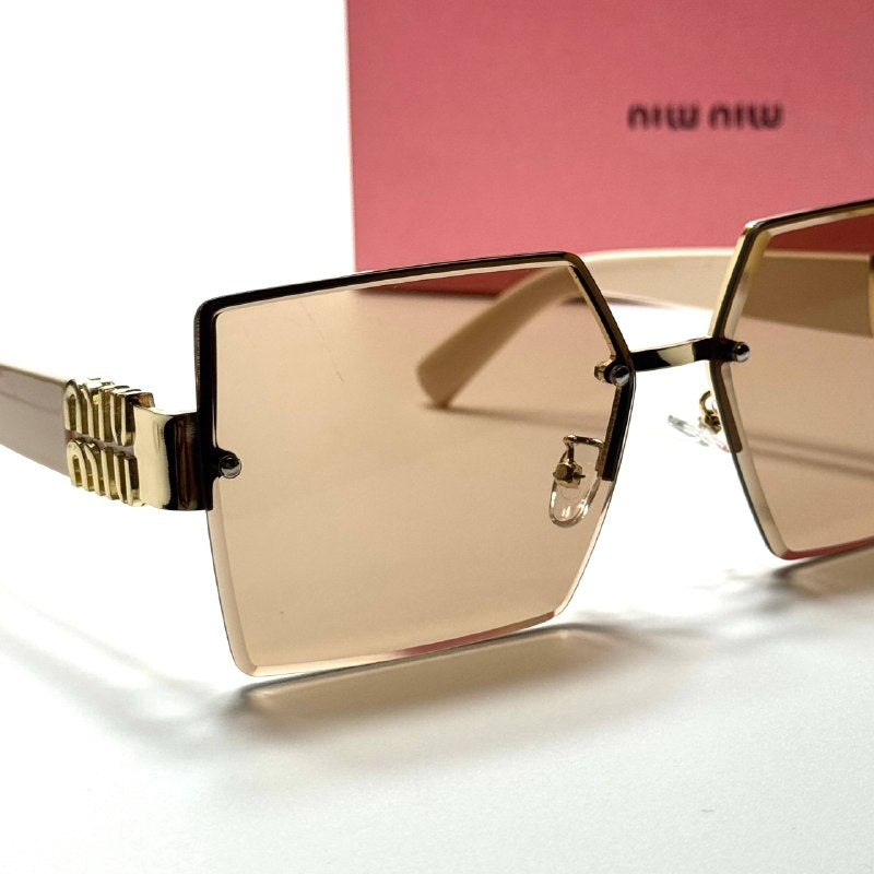 Miu Miu Square SMU67Z Gold Champagne women's sunglasses Lebanon - ChronoVault - view 2