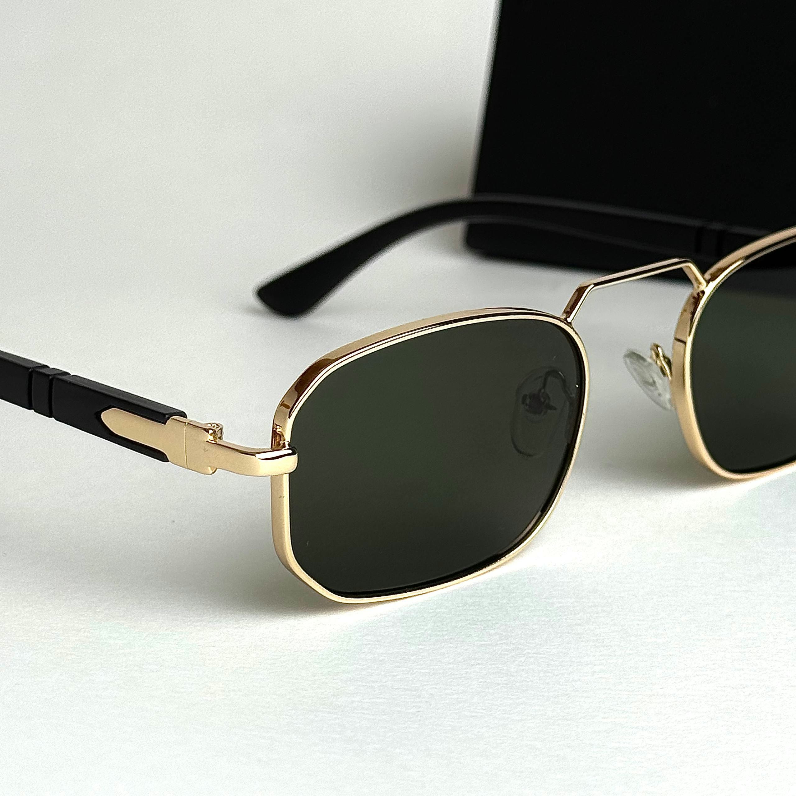 Moscot Rectangular Gold Green men's sunglasses Lebanon - ChronoVault - view 2