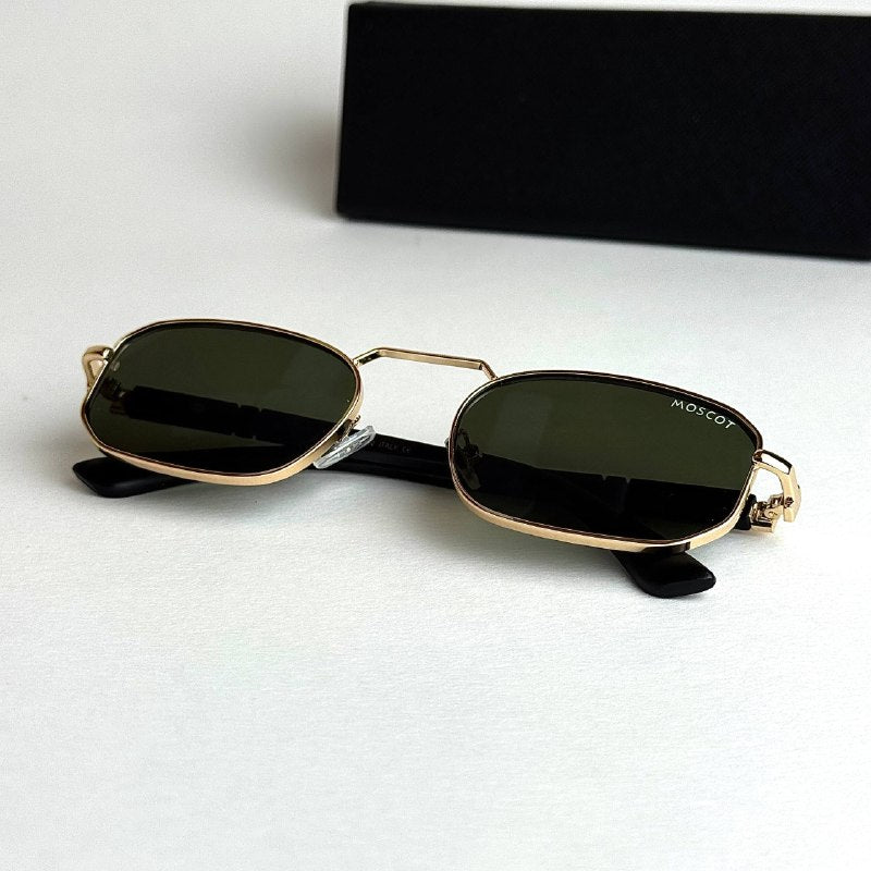 Moscot Rectangular Gold Green men's sunglasses Lebanon - ChronoVault - view 5