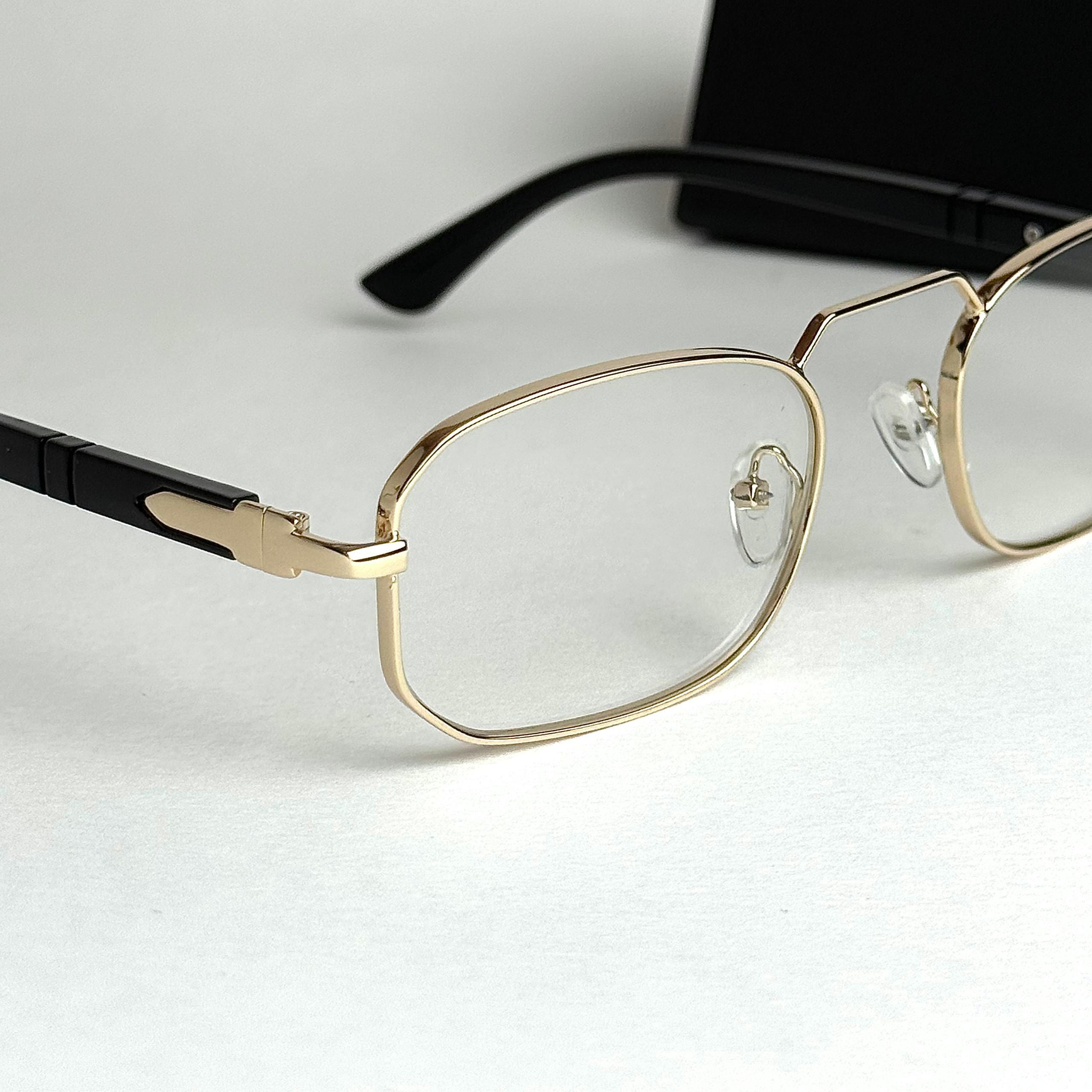 Moscot Rectangular Gold Transparent men's sunglasses Lebanon - ChronoVault - view 2
