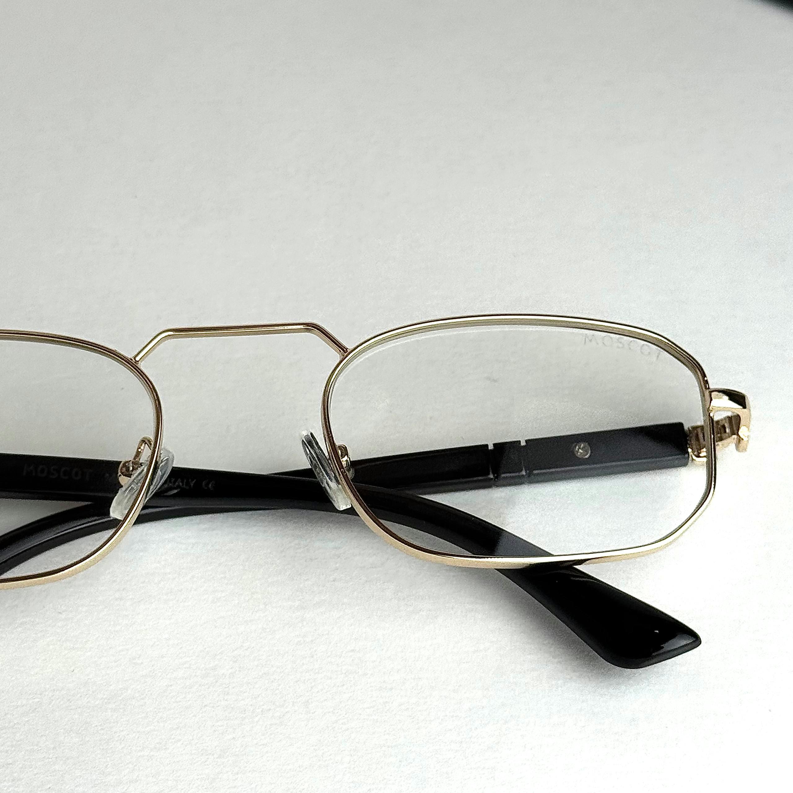 Moscot Rectangular Gold Transparent men's sunglasses Lebanon - ChronoVault - view 3