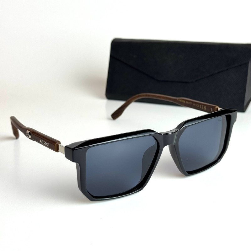 Moscot Rectangular Lemtosh Black Wood Sunglasses Lebanon - ChronoVault - view 4