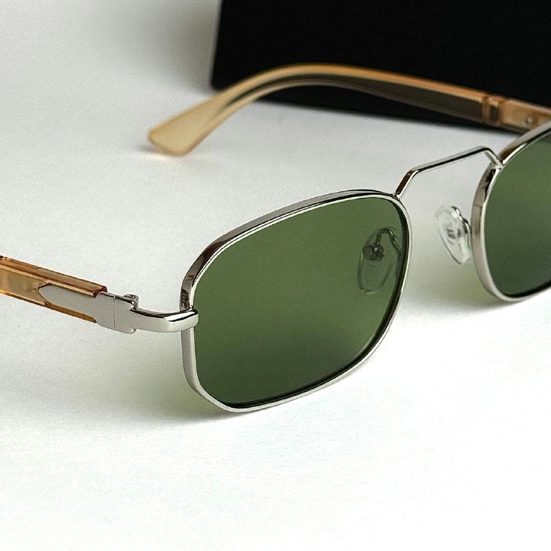 Moscot Rectangular Silver Green women's sunglasses Lebanon - ChronoVault - view 2