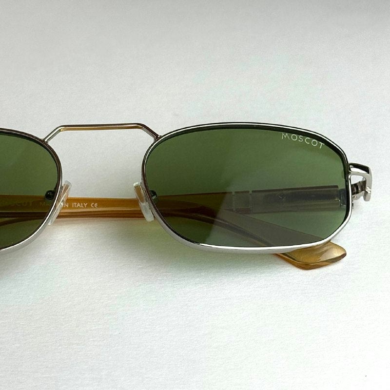 Moscot Rectangular Silver Green women's sunglasses Lebanon - ChronoVault - view 3