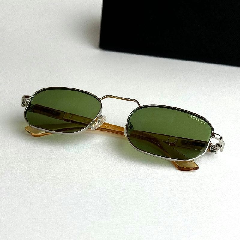 Moscot Rectangular Silver Green women's sunglasses Lebanon - ChronoVault - view 4