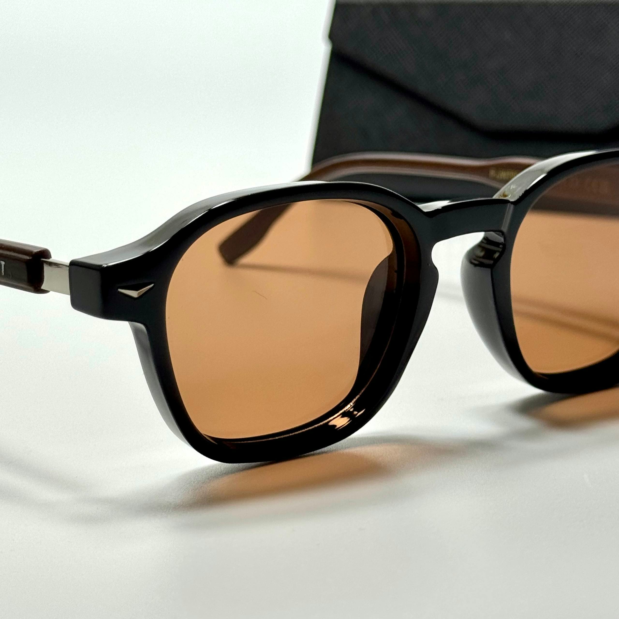 Moscot Round MOS3472 Black Brown men's sunglasses Lebanon - ChronoVault - view 2