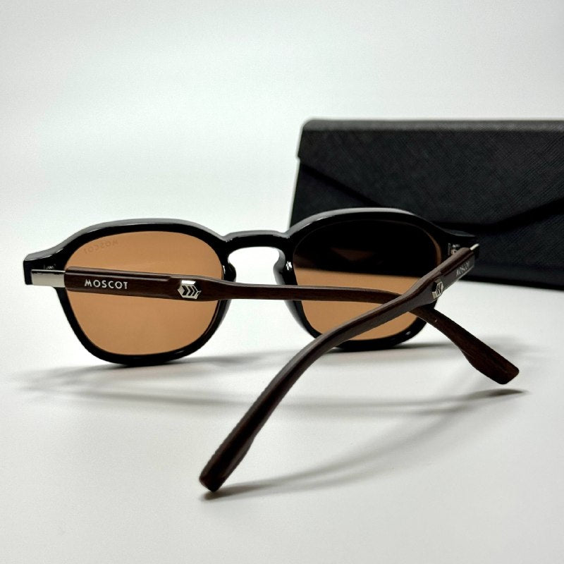 Moscot Round MOS3472 Black Brown men's sunglasses Lebanon - ChronoVault - view 5