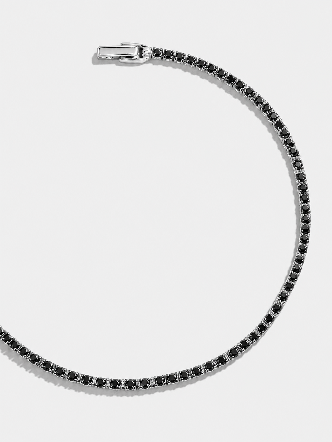 Premium Tennis Bracelet silver-tone black round-cut stones unisex - Lebanon | ChronoVault