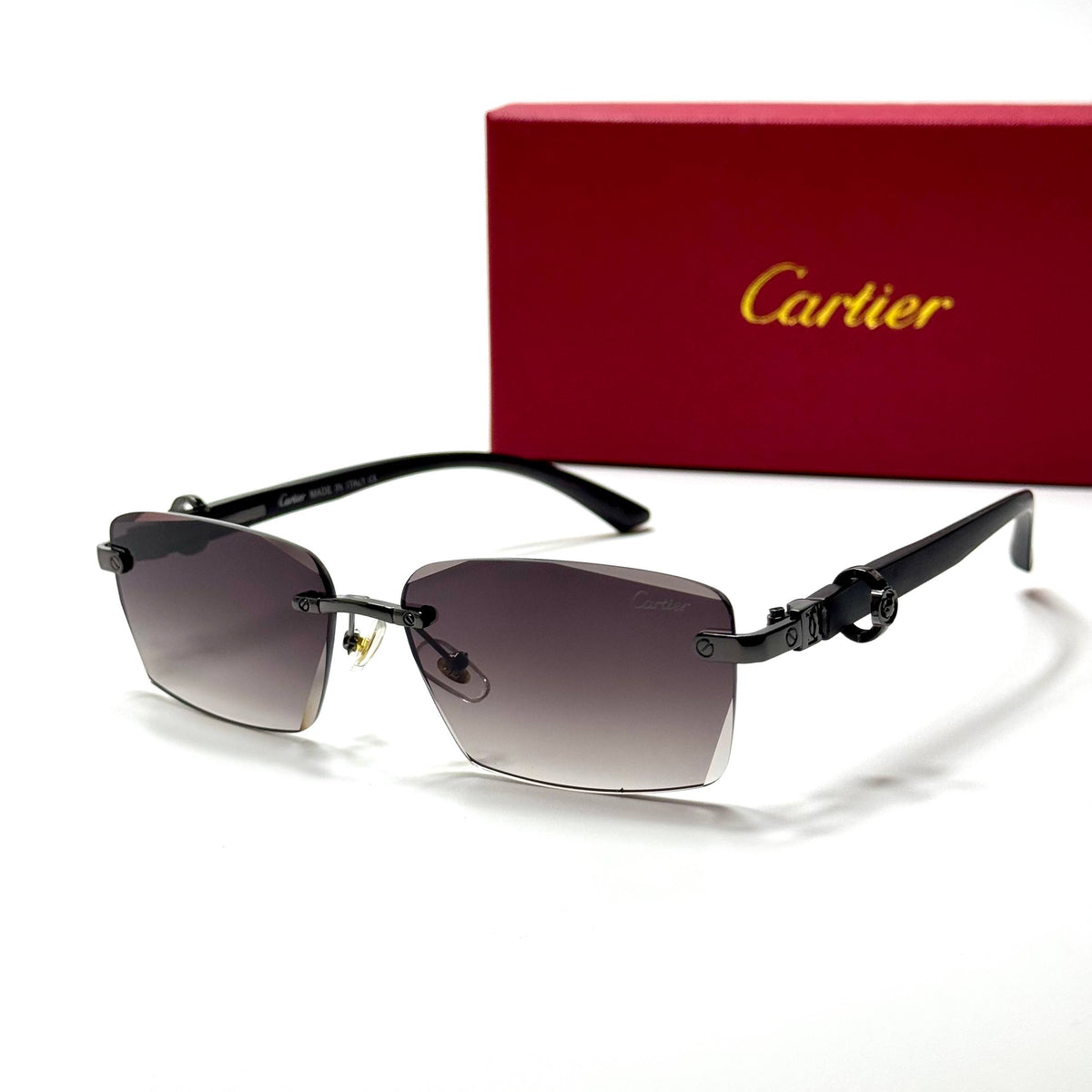 Cartier Rimless Rectangular CT0437S Violet Gradient unisex sunglasses Lebanon - ChronoVault