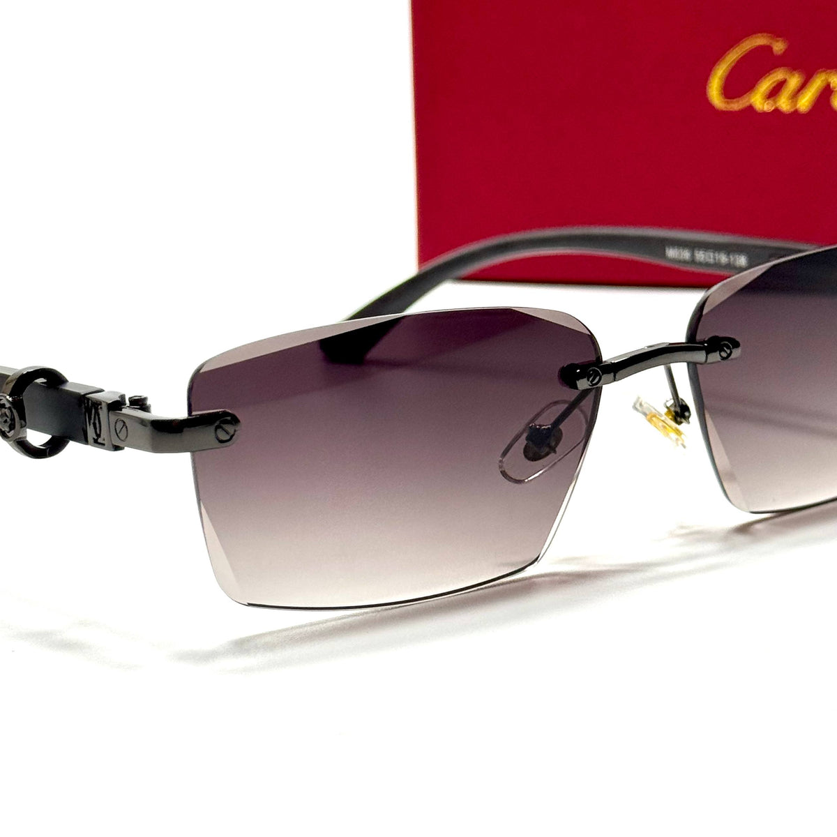 Cartier Rimless Rectangular CT0437S Violet Gradient unisex sunglasses Lebanon - ChronoVault