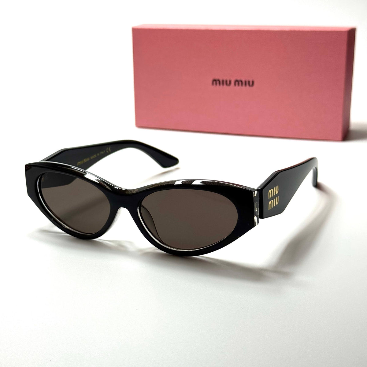 Miu Miu Oval SMU734Z Black Brown women's sunglasses Lebanon - ChronoVault