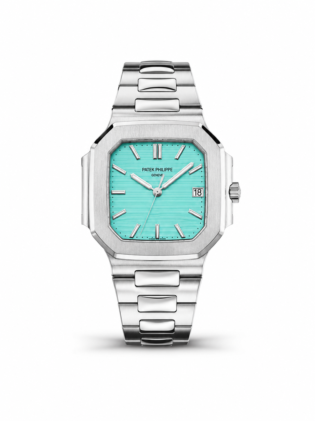 Patek Philippe Nautilus Silver Steel Tiffany Blue Dial Men's Watch Lebanon