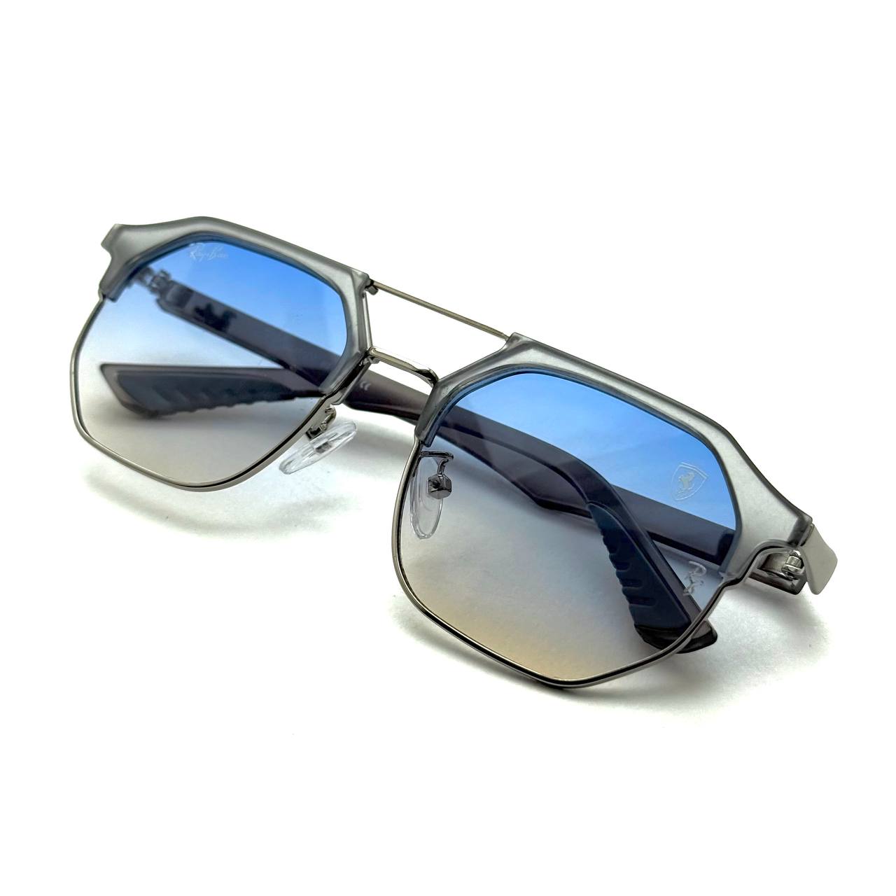 Ray-Ban Ferrari RB3675M Sunglasses – Gunmetal Frame / Blue Gradient Lens