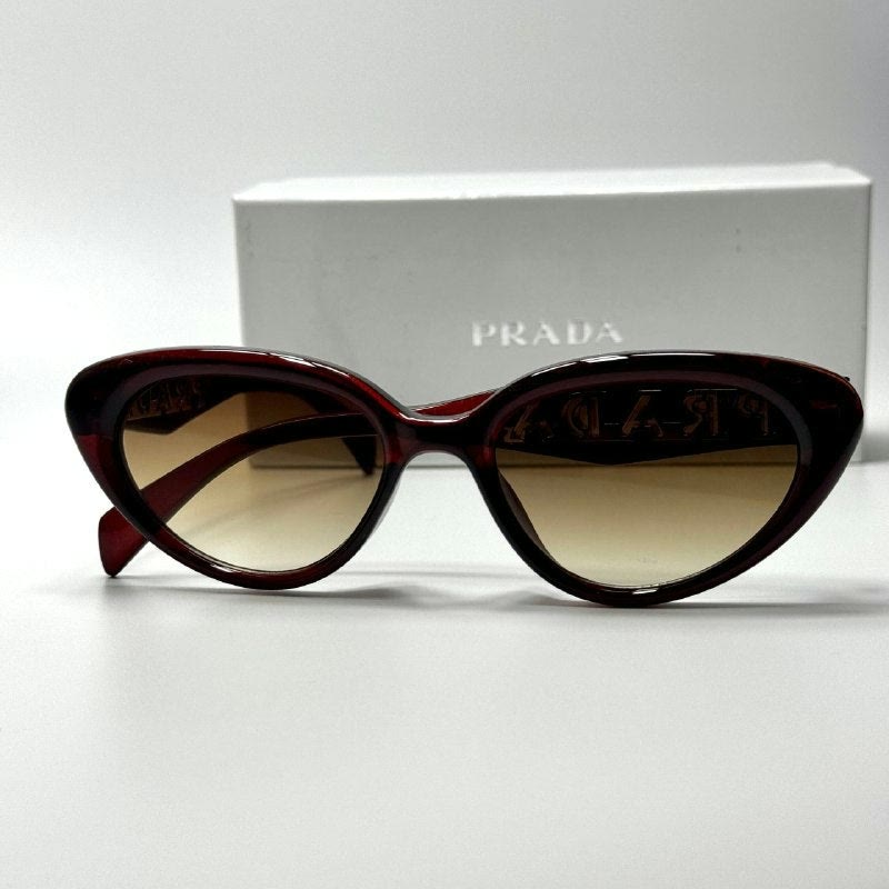 Prada Cat-Eye PR18WS Burgundy Brown women's sunglasses Lebanon - ChronoVault - view 3