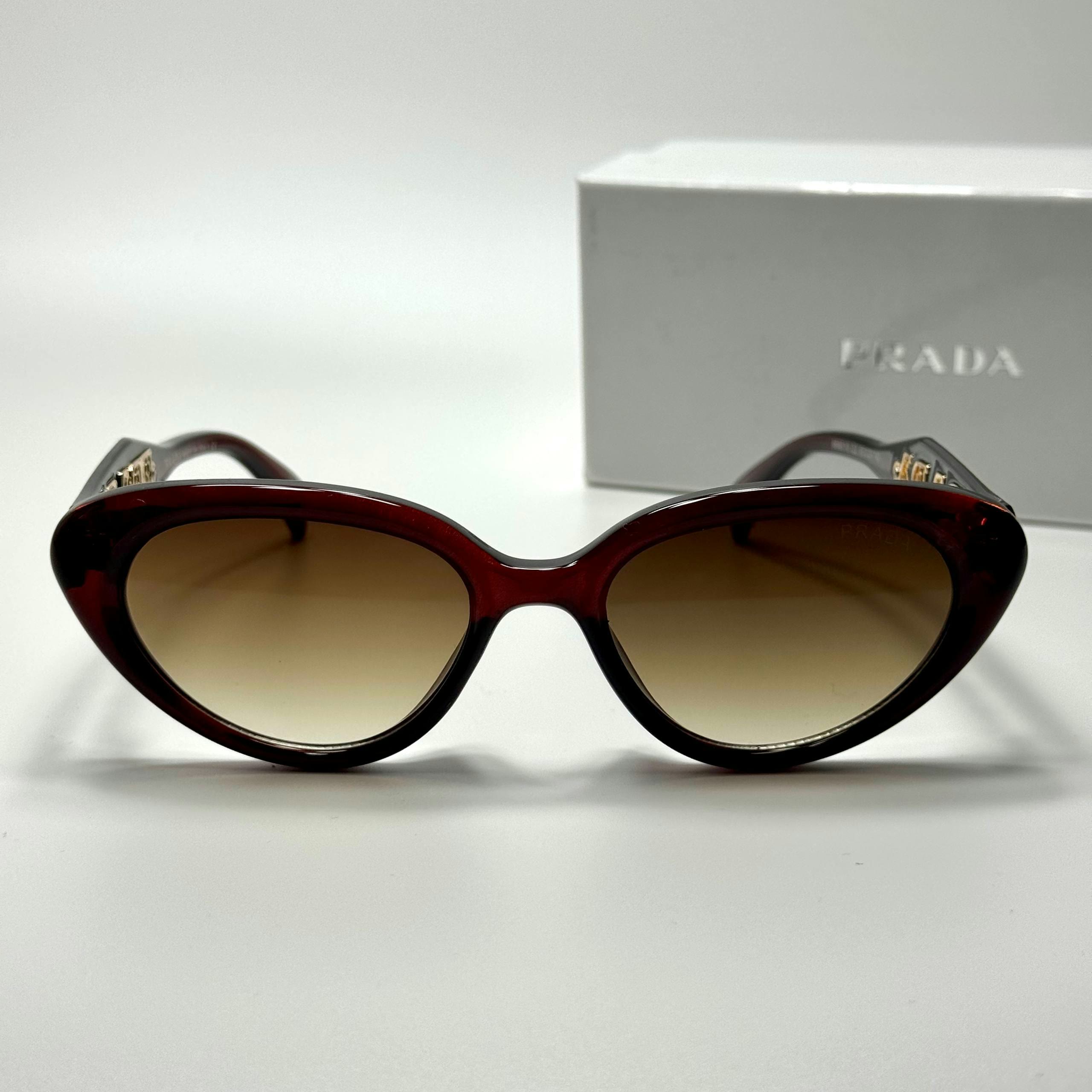 Prada Cat-Eye PR18WS Burgundy Brown women's sunglasses Lebanon - ChronoVault - view 4