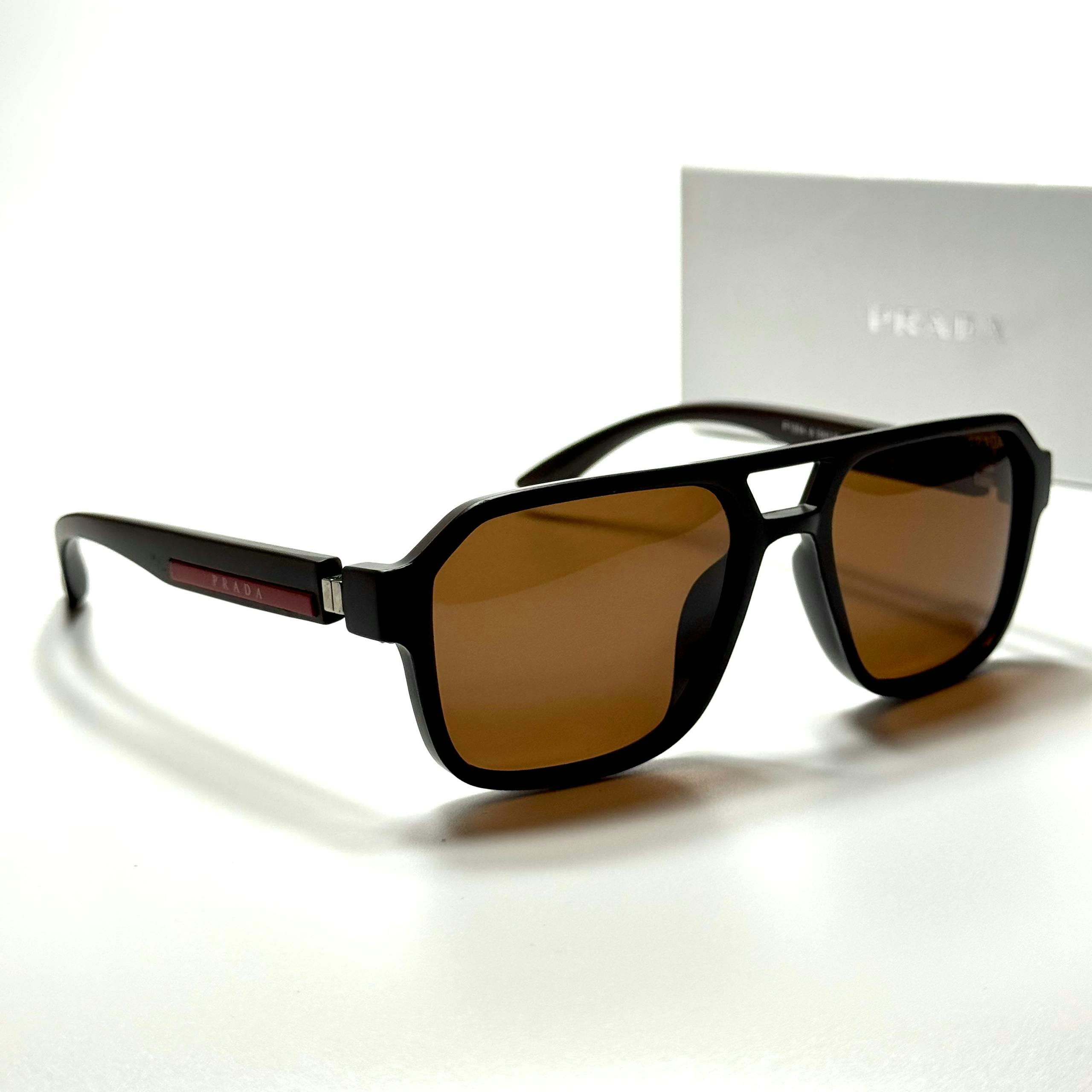 Prada Linea Rossa PR18WS Black Brown men's sunglasses Lebanon - ChronoVault - view 4