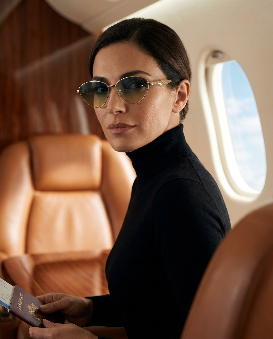 Prada Milano PRB502 Gold Blue Gradient Sunglasses Lifestyle Lebanon – ChronoVault