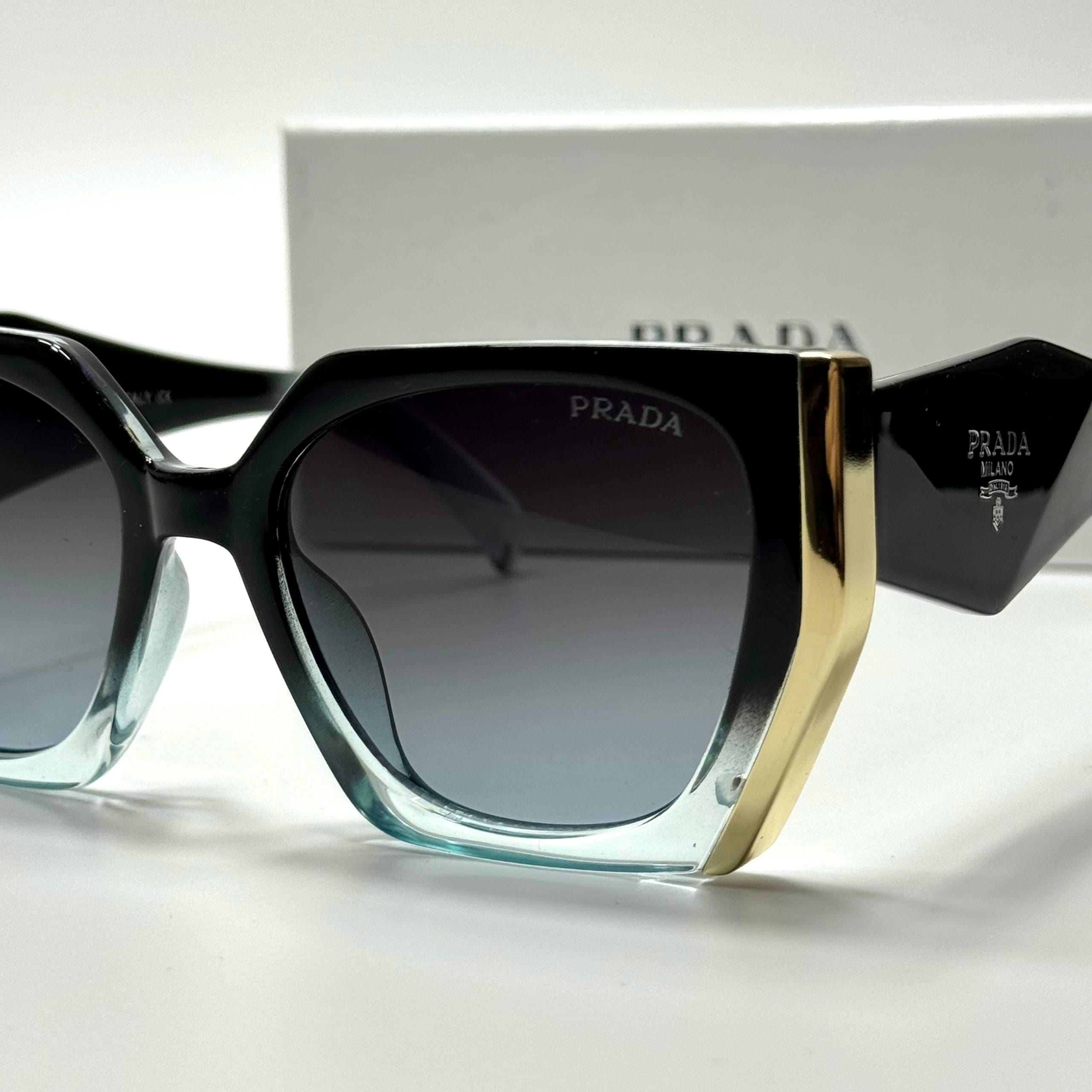 Prada Oversized Black Crystal Grey women's sunglasses Lebanon - ChronoVault - view 2