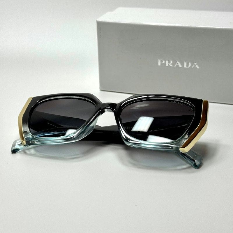 Prada Oversized Black Crystal Grey women's sunglasses Lebanon - ChronoVault - view 4