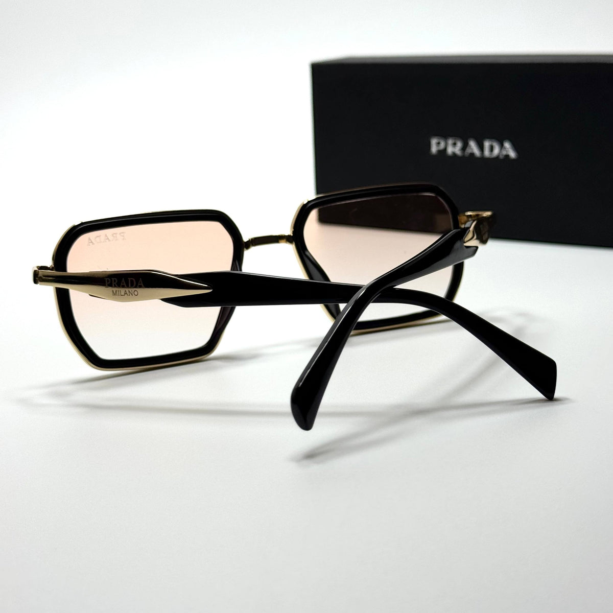 Prada PR48 Gold Black Pink Gradient women's sunglasses Lebanon - ChronoVault - view 4