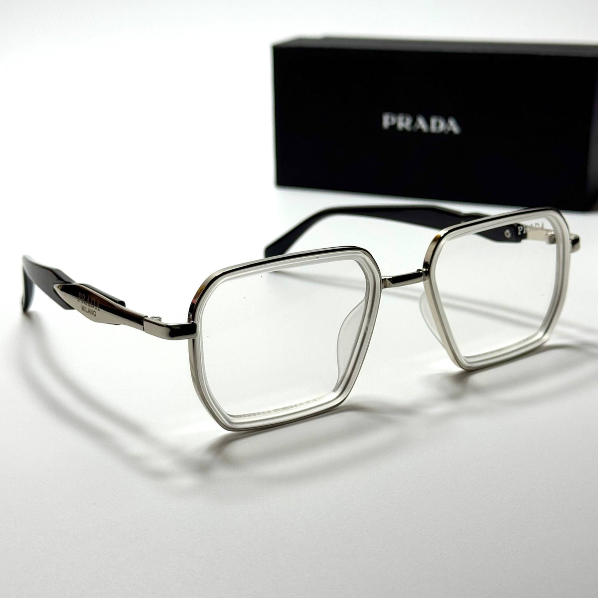 Prada PR48 Silver Clear women's sunglasses Lebanon - ChronoVault - view 3
