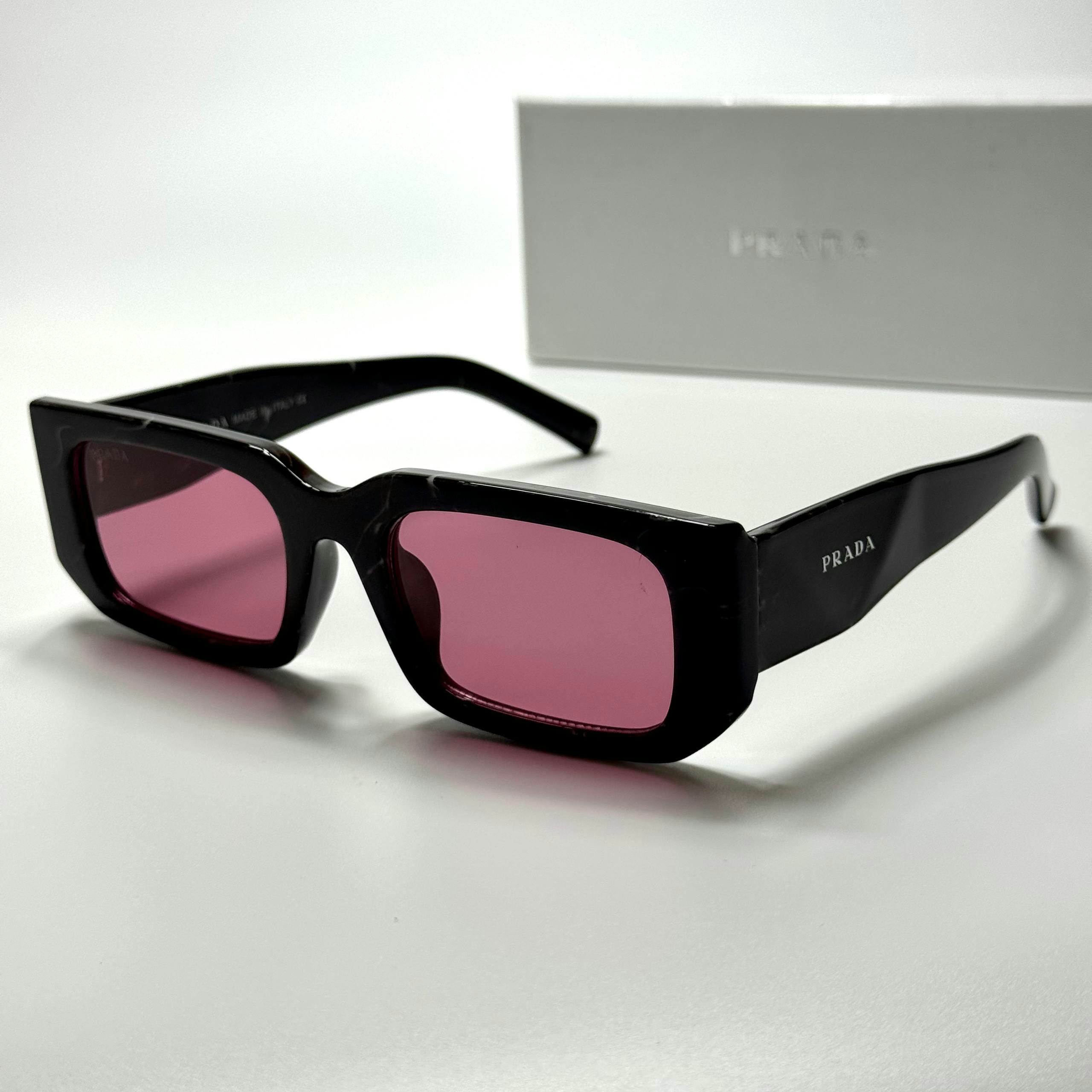Prada Rectangular PR4219 Black Pink women's sunglasses Lebanon - ChronoVault