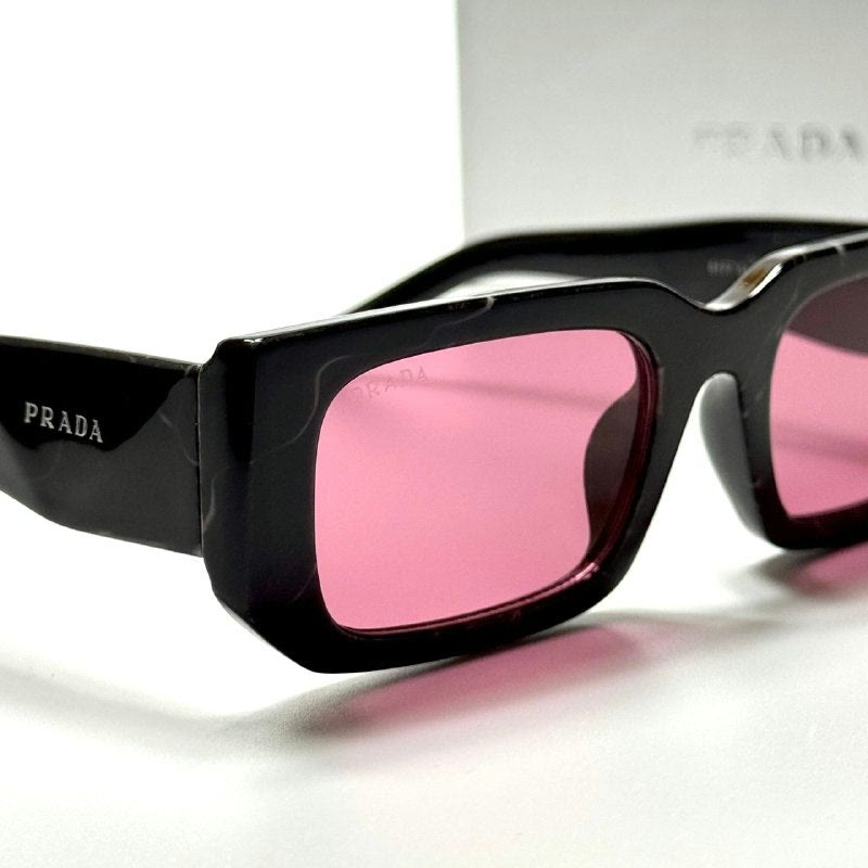 Prada Rectangular PR4219 Black Pink women's sunglasses Lebanon - ChronoVault - view 4