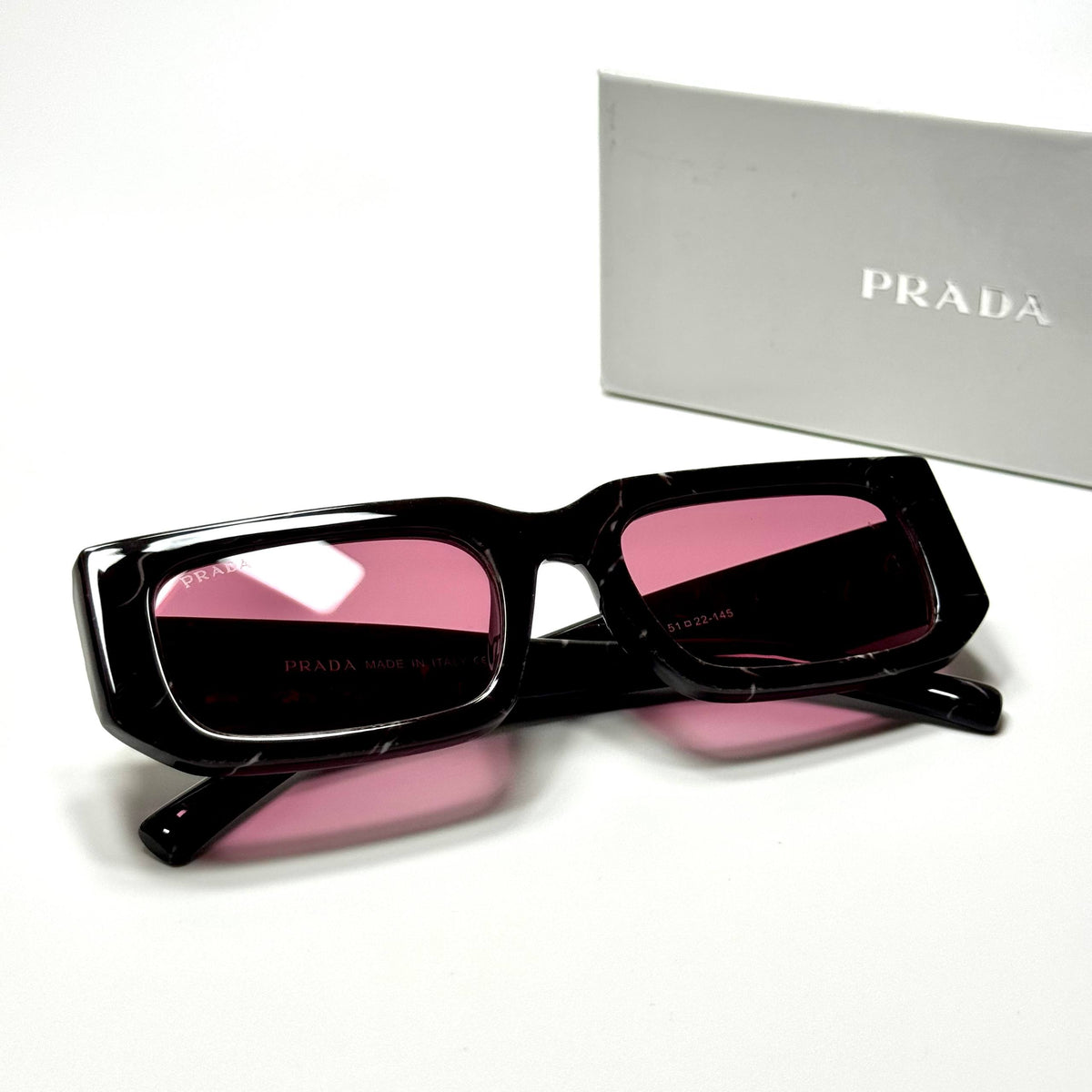 Prada Rectangular PR4219 Black Pink women's sunglasses Lebanon - ChronoVault - view 5