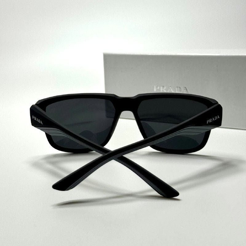 Prada Rectangular PR5832 Black Grey women's sunglasses Lebanon - ChronoVault - view 3