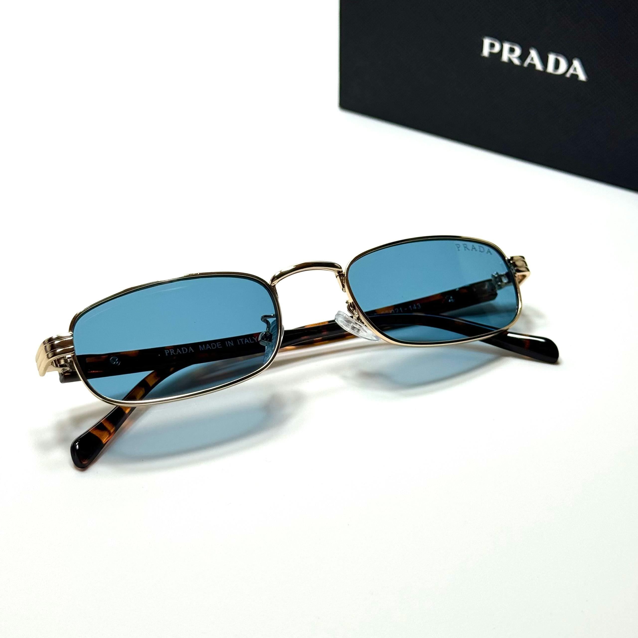 Prada Rectangular PR6294 Gold Blue women's sunglasses Lebanon - ChronoVault - view 3