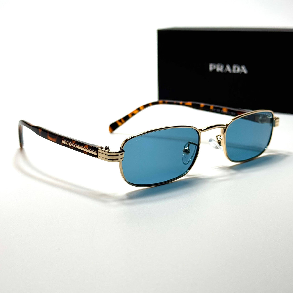 Prada Rectangular PR6294 Gold Blue women's sunglasses Lebanon - ChronoVault - view 5