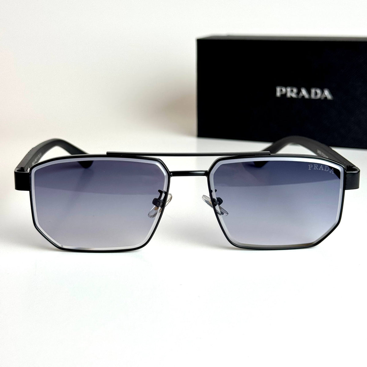 Prada Rectangular SPR62Z Gradient Grey Sunglasses Lebanon - ChronoVault - view 4