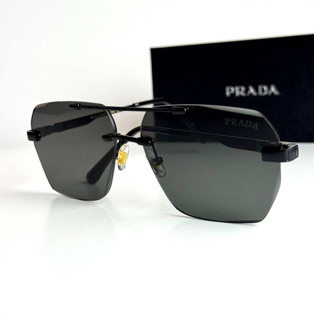 Prada Rimless SPR18Z Matte Black Sunglasses Lebanon - ChronoVault - view 4