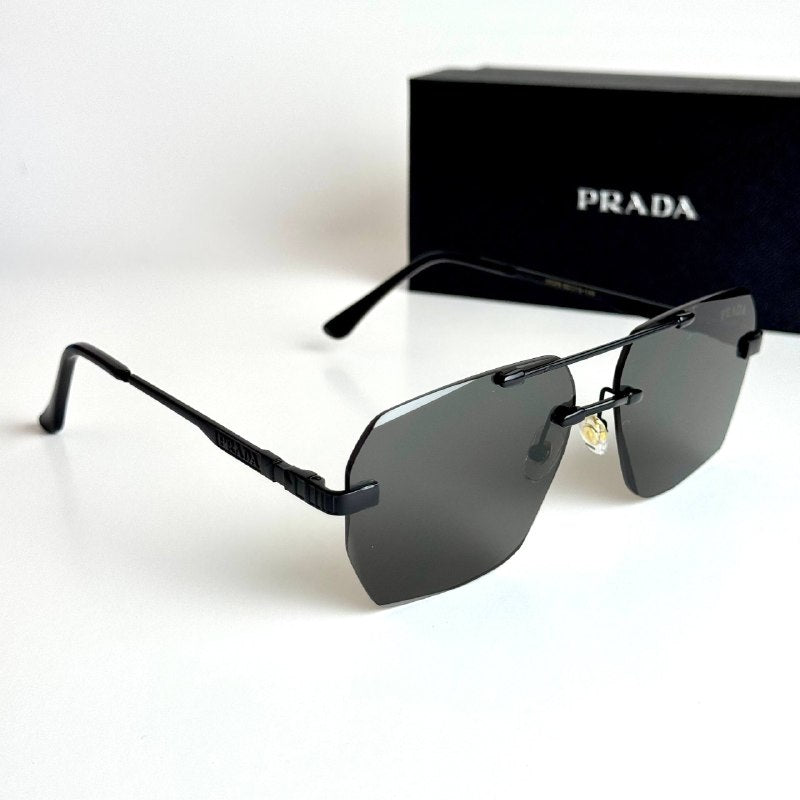 Prada Rimless SPR18Z Matte Black Sunglasses Lebanon - ChronoVault - view 5