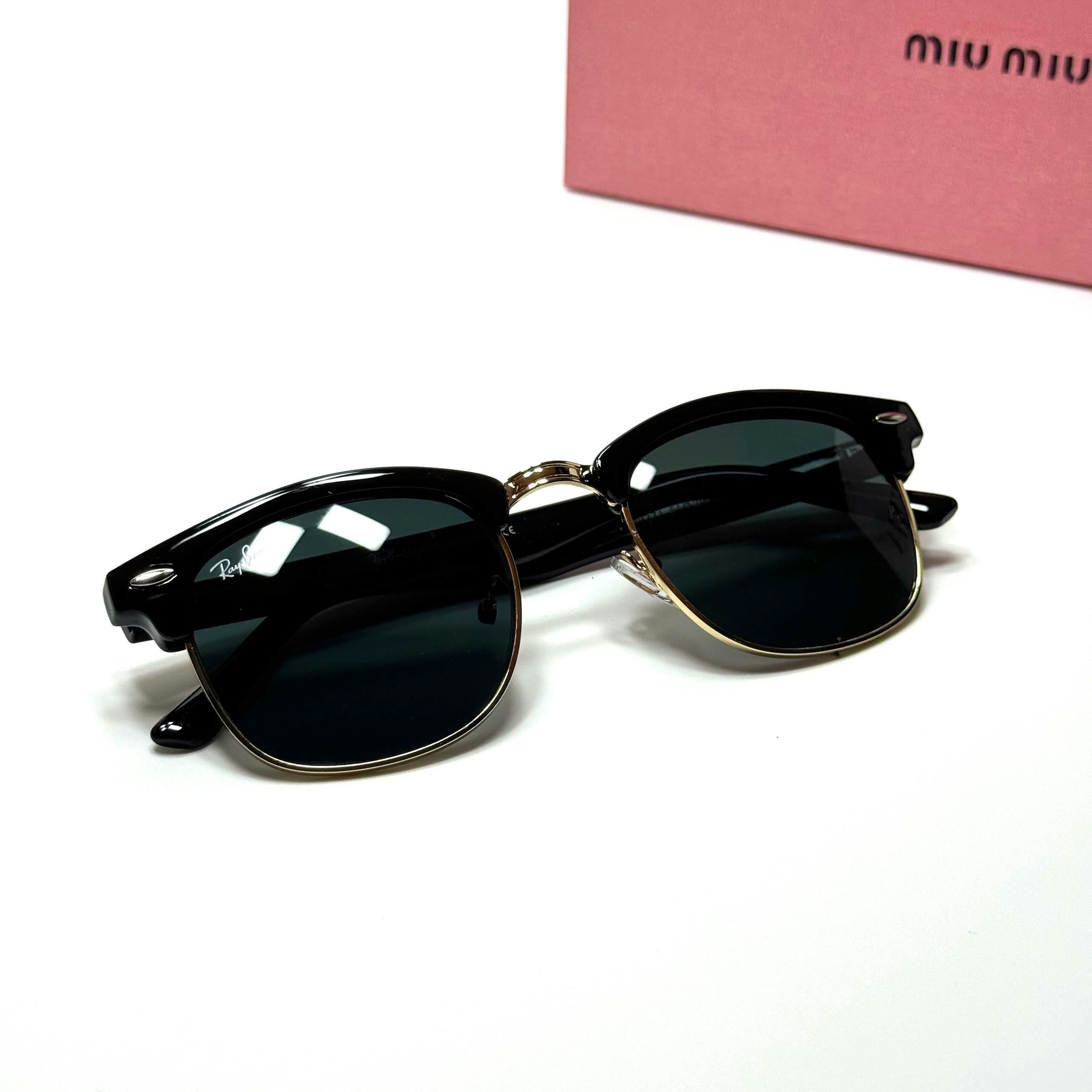 Ray-Ban Clubmaster RB3016 Black Gold women's sunglasses Lebanon - ChronoVault - view 3