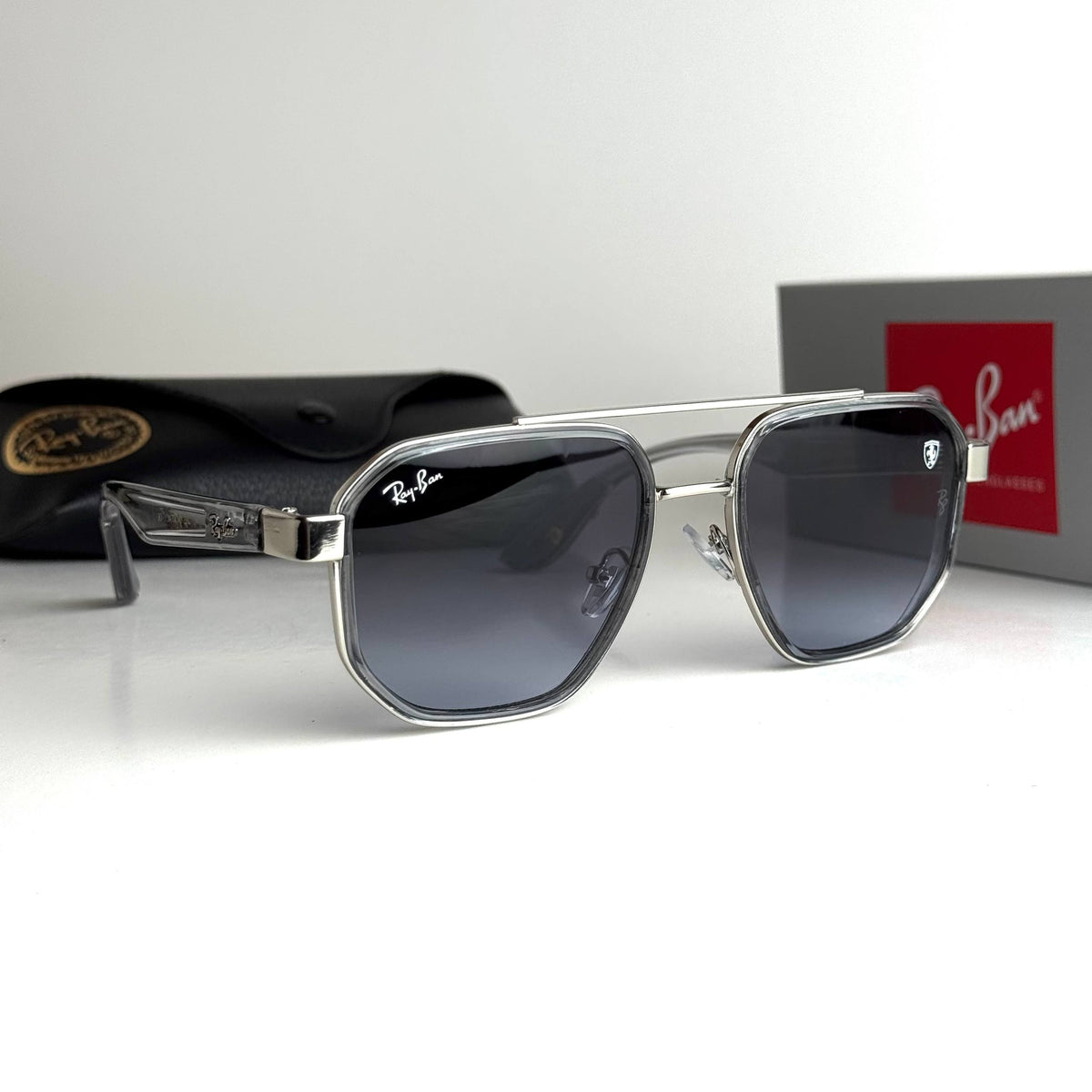 Ray-Ban Ferrari RB8357M Grey Blue Sunglasses Lebanon - ChronoVault - view 4