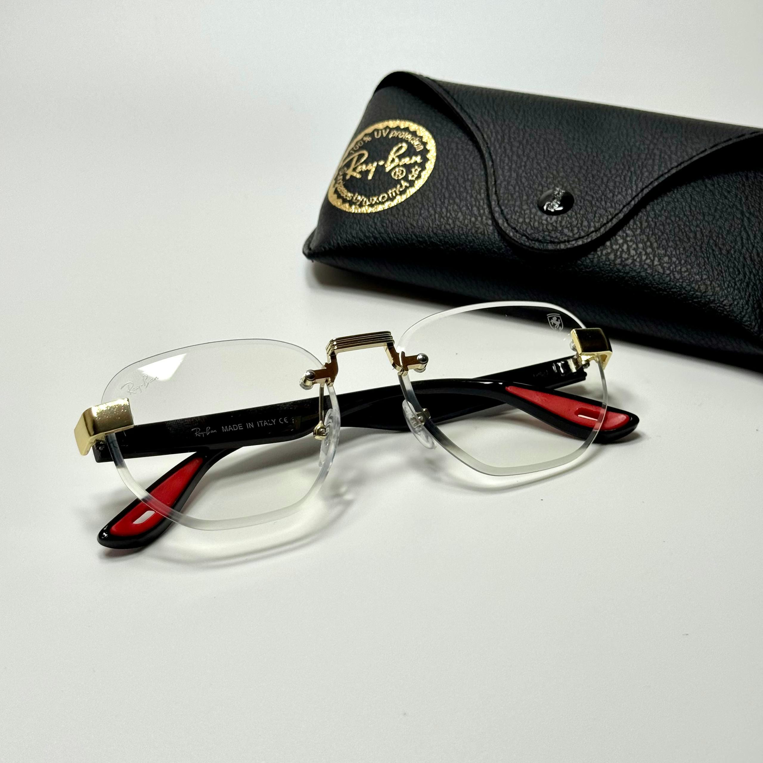 Ray-Ban Ferrari Rimless FR5826 Gold Black Clear women's sunglasses Lebanon - ChronoVault - view 4