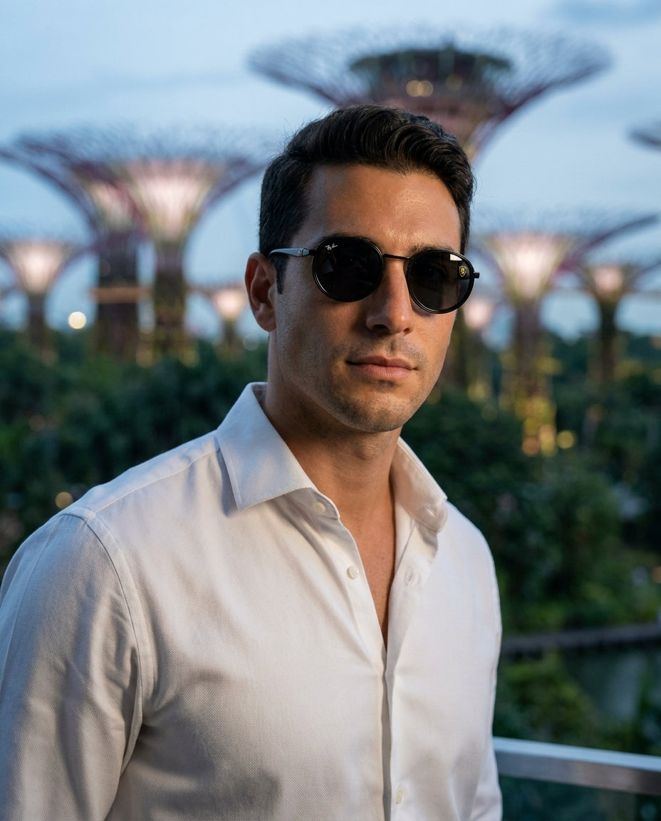 Ray-Ban Ferrari Round – Full Black – ChronoVault Lebanon