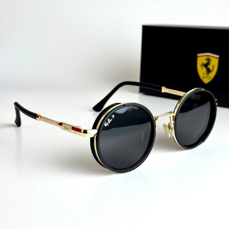 Ray-Ban RB3647N Round Black Gold Sunglasses Lebanon - ChronoVault - view 4