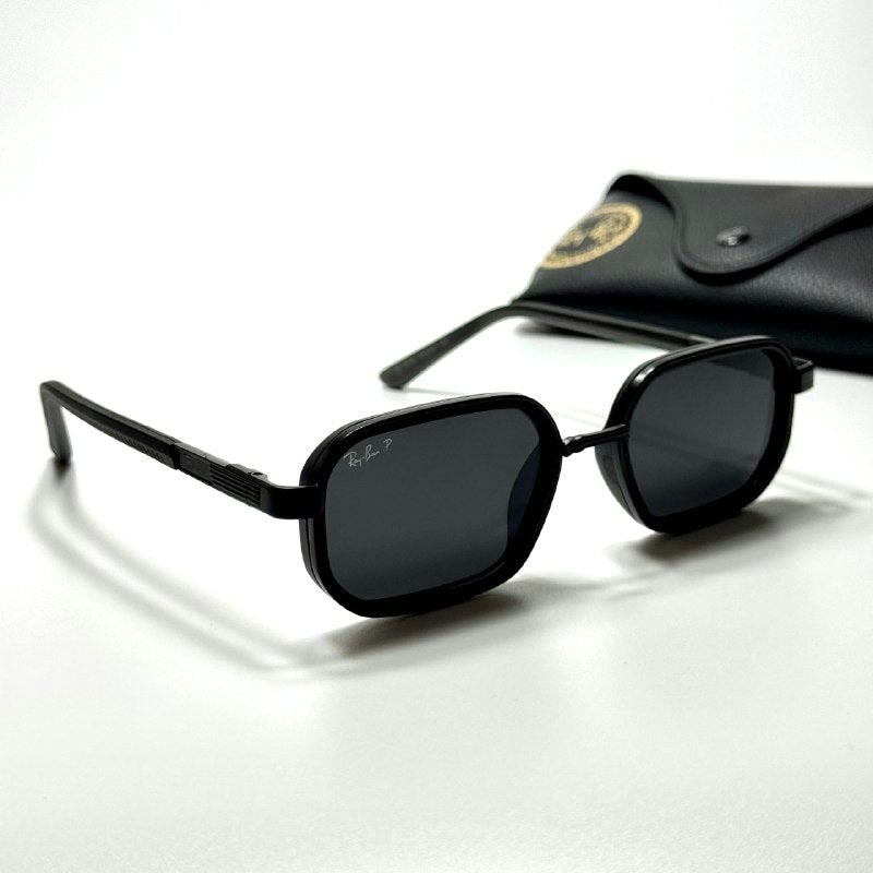 Ray-Ban Rectangular RB7194 Black women's sunglasses Lebanon - ChronoVault - view 3