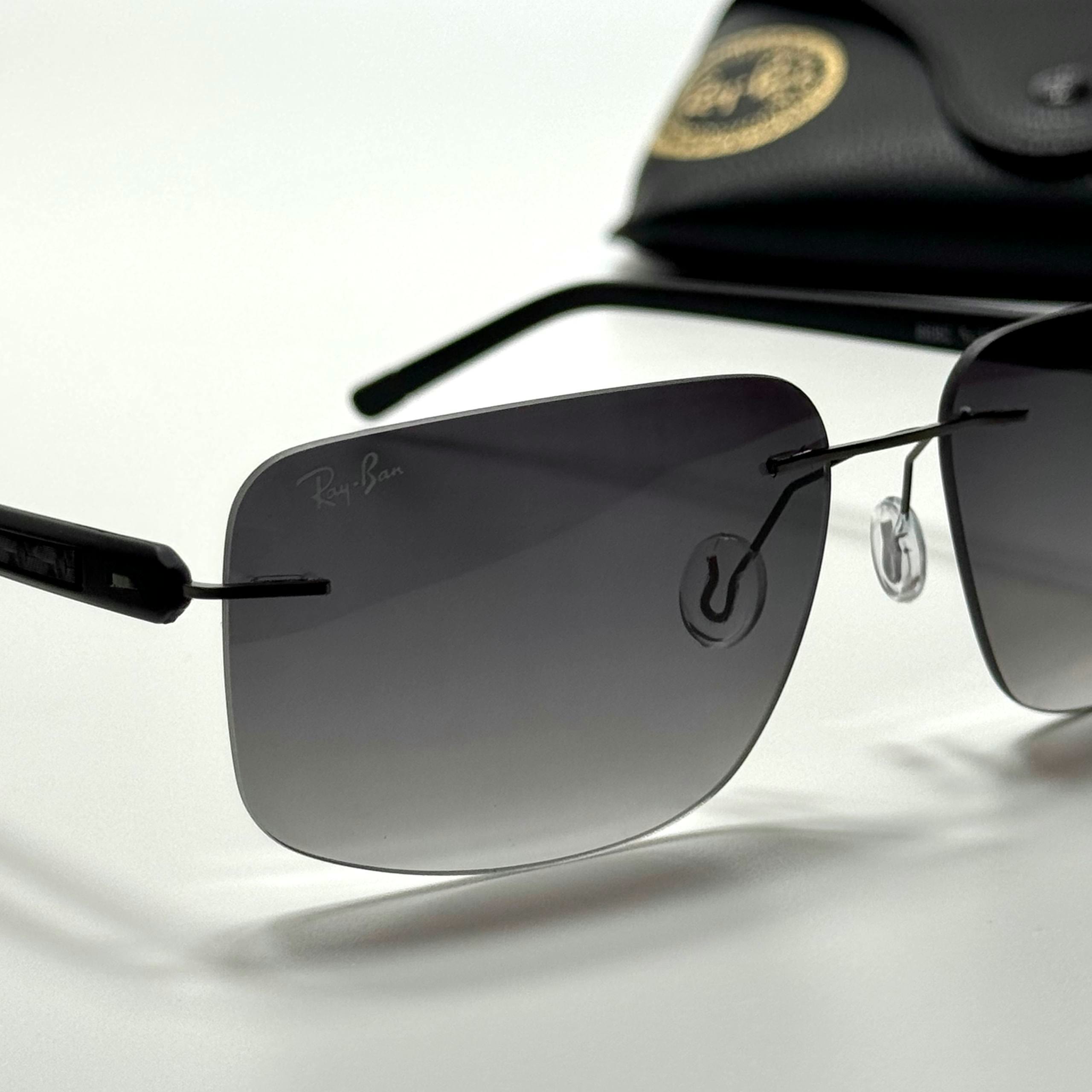 Ray-Ban Rimless Lightweight RB3708 Black Grey women's sunglasses Lebanon - ChronoVault - view 2