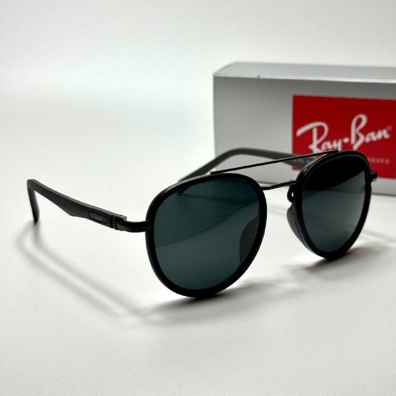 Ray-Ban Round Aviator RB3765 Black women's sunglasses Lebanon - ChronoVault - view 4