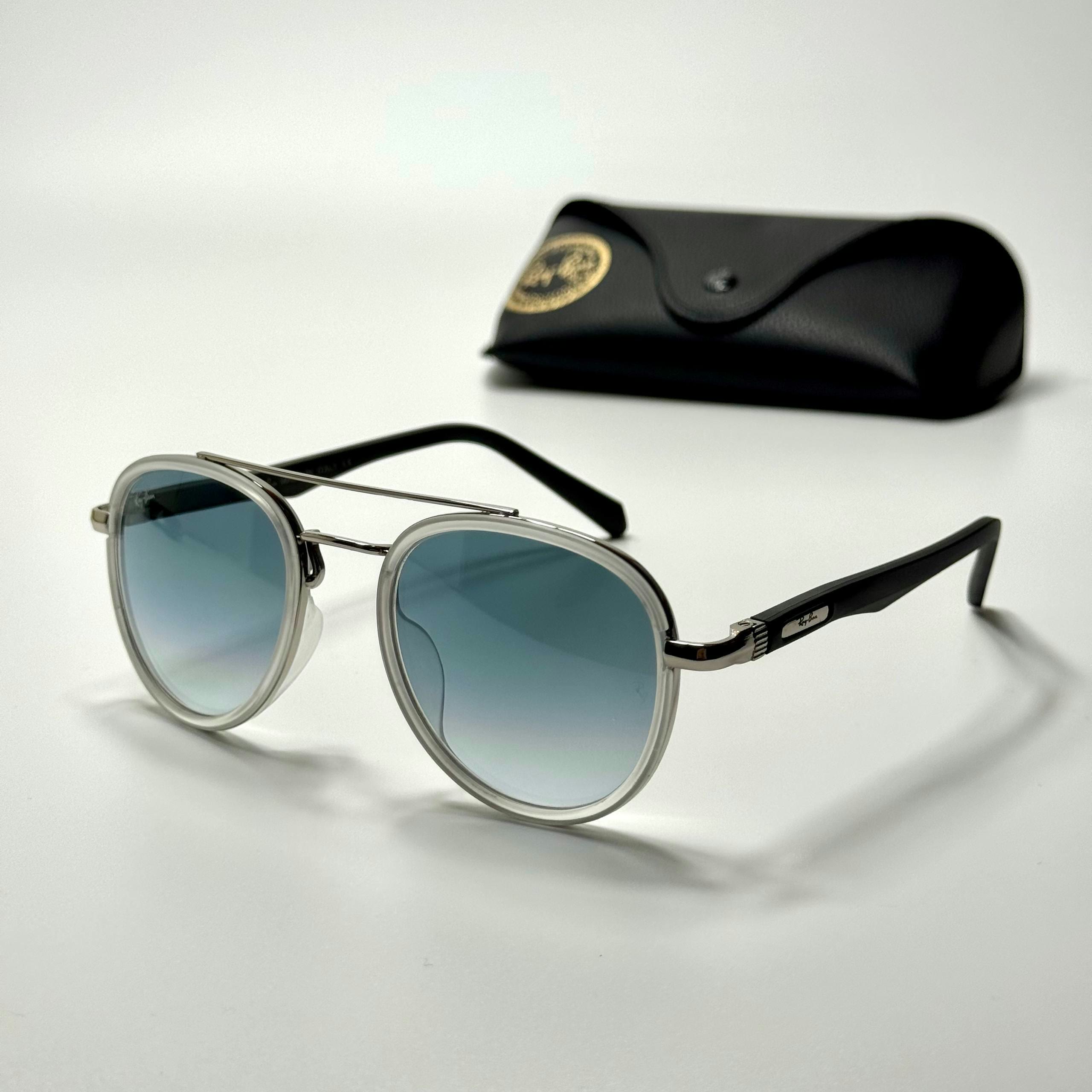 Ray-Ban Round Aviator RB3857 White Blue women's sunglasses Lebanon - ChronoVault