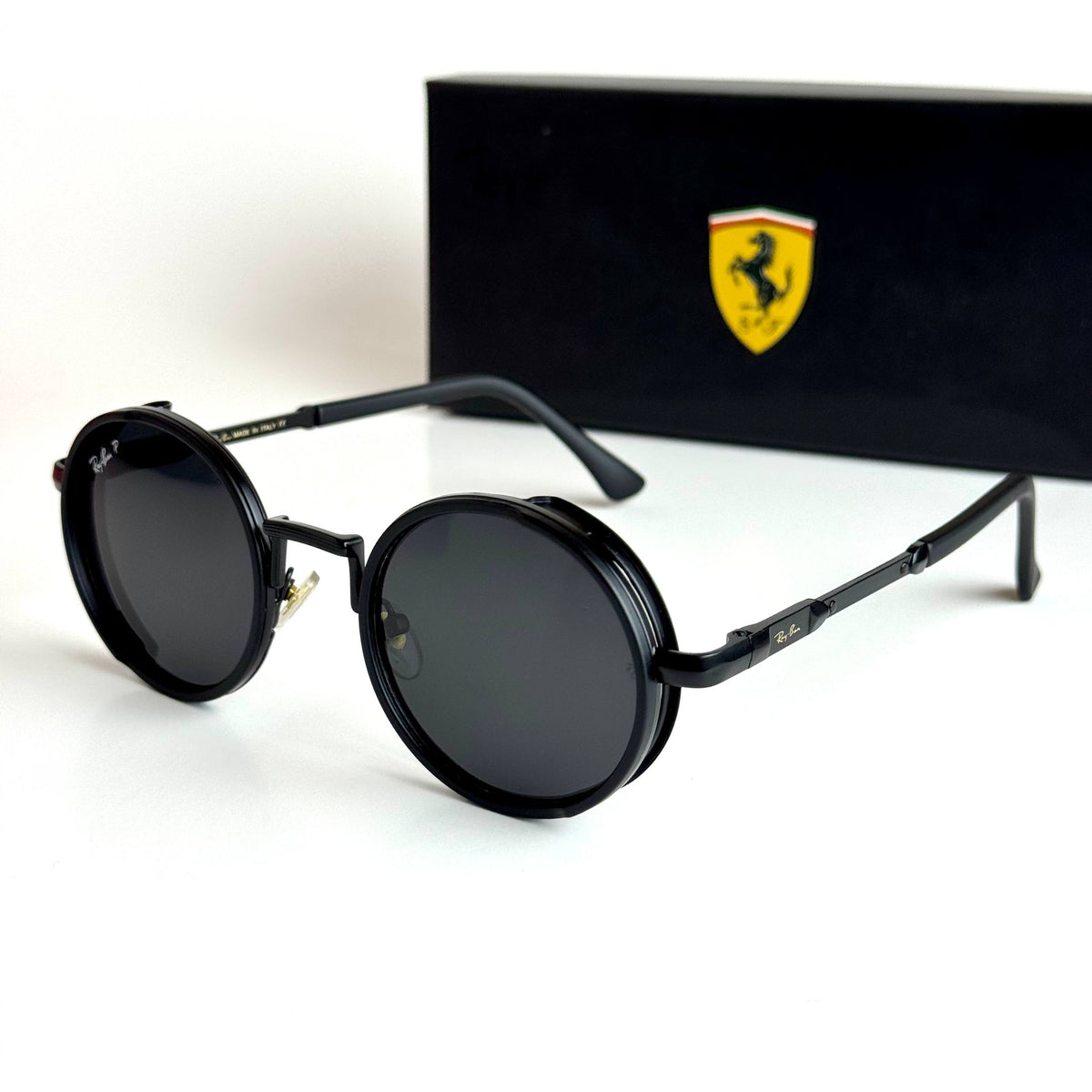 Ray-Ban Round RB3647N Black Sunglasses Front View Lebanon - ChronoVault - view 4